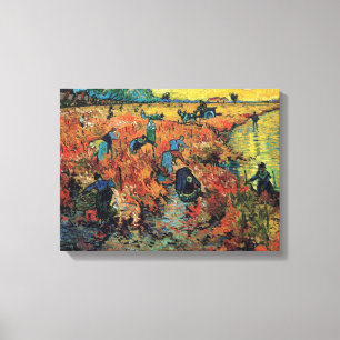 Vintage Van Gogh The Red Vineyard   Canvas Print