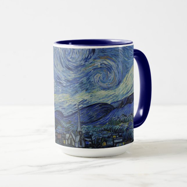 Vintage Van Gogh The Starry Night Mug (Front Right)