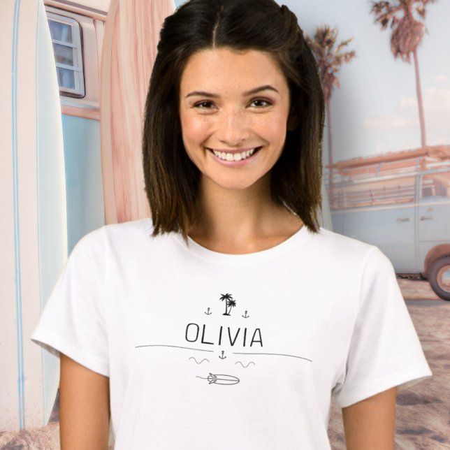 Vintage Van Life Surfer Crew Women's T-Shirt (Vintage Van Life Surfer Crew Women's T-Shirt ©Susanne Sachers - Sunny Wanderlust 🌞✈️)