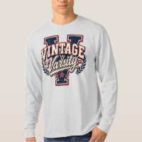 Vintage Varsity Distressed Block Letter V