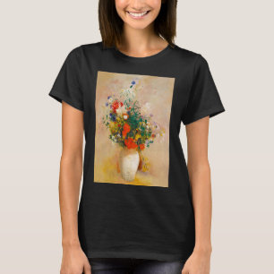 Vintage Vase of Flowers (1906) by Odilon Redon T-Shirt