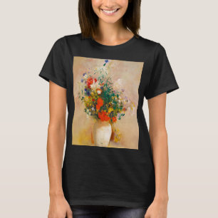Vintage Vase of Flowers (1906) by Odilon Redon T-Shirt