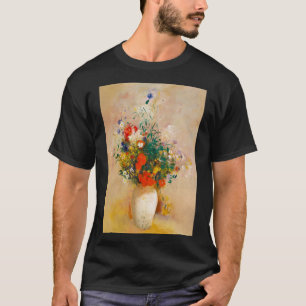 Vintage Vase of Flowers (1906) by Odilon Redon T-Shirt