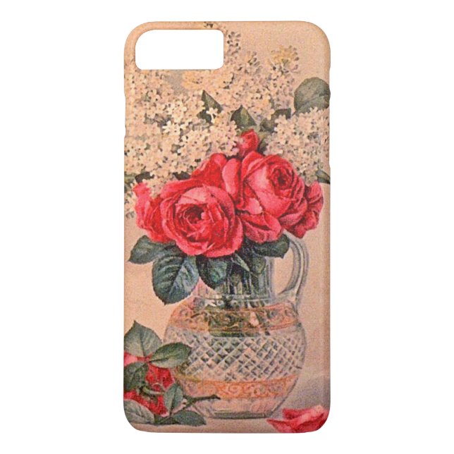 Vintage Vase with flowers Case-Mate iPhone Case (Back)