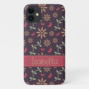 Vintage Vector Floral Pattern with Name Case-Mate iPhone Case
