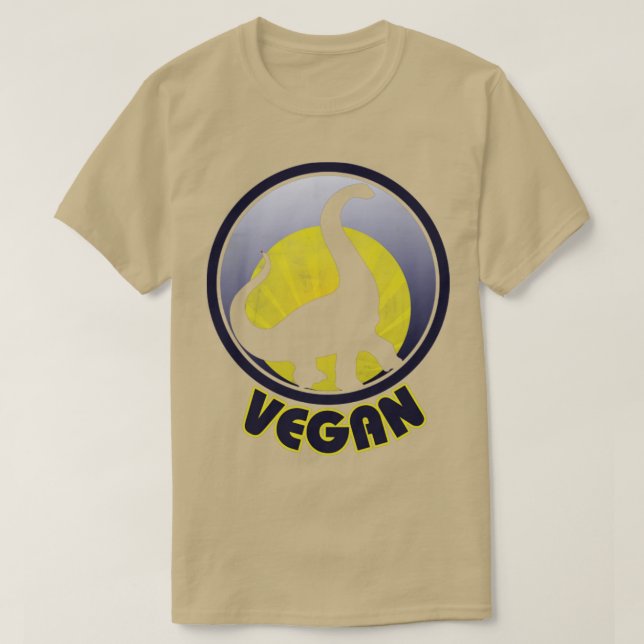 Vintage Vegan Dinosaur T-Shirt (Design Front)