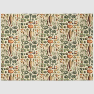 Vintage Vegetable Art by Adolphe Millot Pattern Tissue Paper
