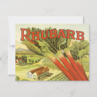 Vintage Vegetable Can Label Art, Rhubarb Farm