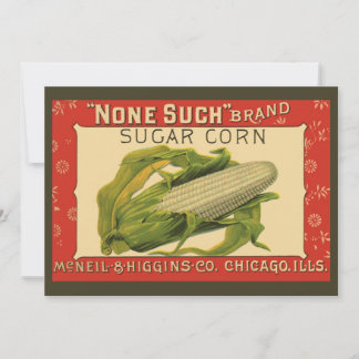 Vintage Vegetable Label Art, None Such Sugar Corn