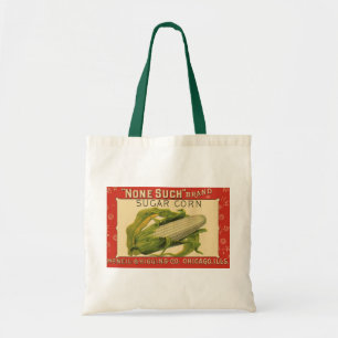 Vintage Vegetable Label Art, None Such Sugar Corn Tote Bag