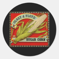 Vintage Vegetable Label, Olney & Floyd Sugar Corn