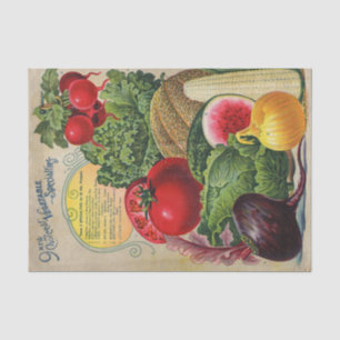 Vintage Vegetable Seed Catalogue Tissue Paper