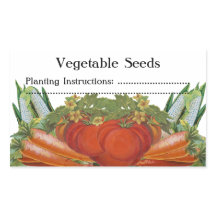 Vintage Vegetables Custom Seed or Canning Label