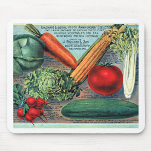 Vintage Vegetables Mouse Pad
