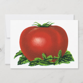 Vintage Vegetables, Red Ripe Tomato Invitation
