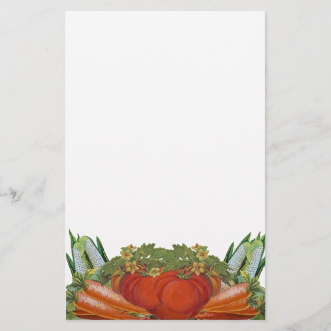 Vintage Vegetables Stationery (Front)