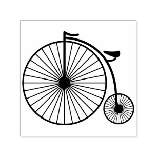 Vintage Velocipede Penny Farthing Bicycle Bike SV Self-inking Stamp