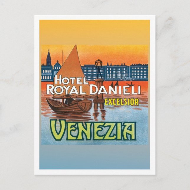 Vintage Venezia Italy Postcard (Front)
