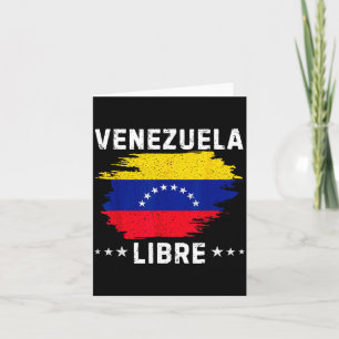 Vintage Venezuela Libre 2026 Venezuela Flag Card