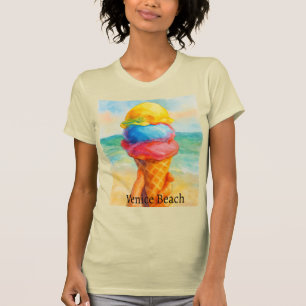 Vintage Venice Beach California Watercolor T-Shirt