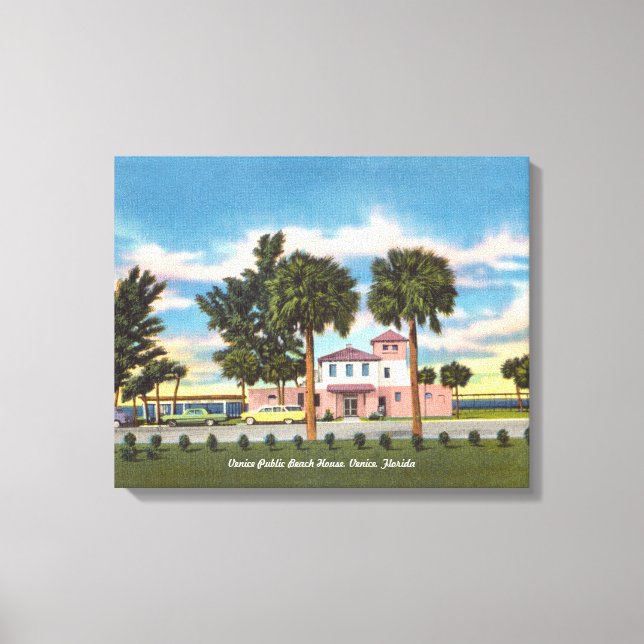 Vintage Venice Florida Beach  Canvas Print (Front)