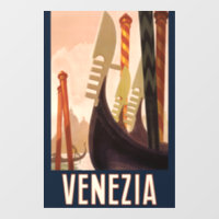 Vintage Venice Italy Gondola Travel