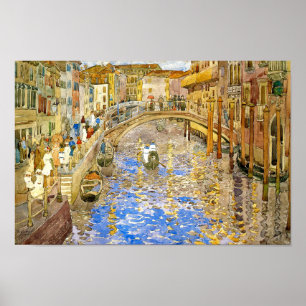 Vintage Venice, Italy Grand Canal by Prendergast Poster