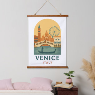 Vintage Venice Italy Hanging Tapestry – Retro