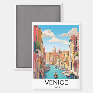 Vintage Venice Italy Travel Artwork Magnet