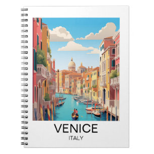 Vintage Venice Italy Travel Artwork Notebook