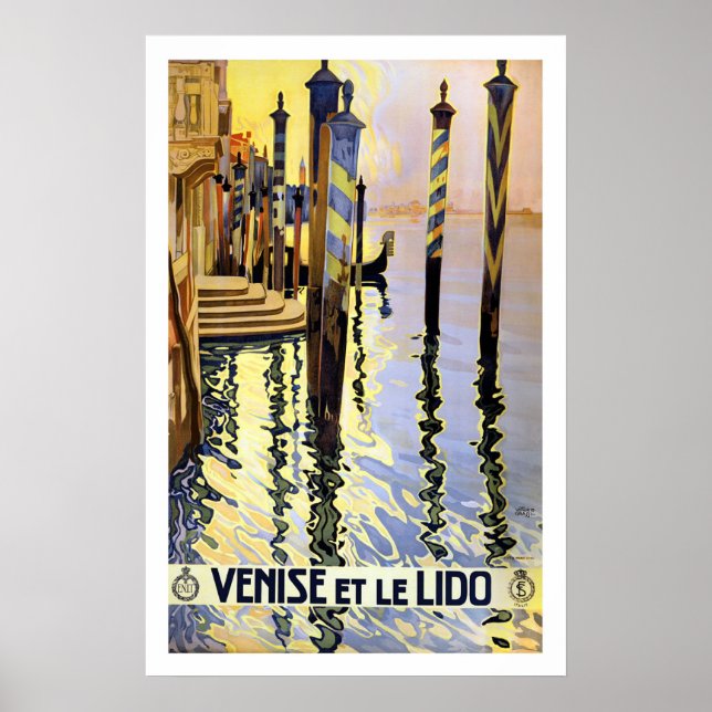 Vintage Venice Italy Travel Poster (Front)