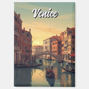 Vintage Venice Italy Travel Souvenir Magnet