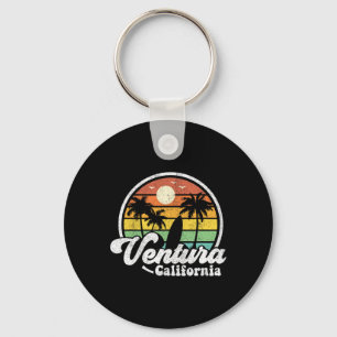 Vintage Ventura Beach California Ca Surfing Retro  Key Ring