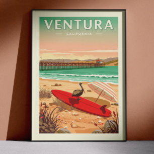Vintage Ventura California Poster