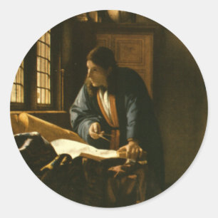 Vintage Vermeer The Geographer Sticker