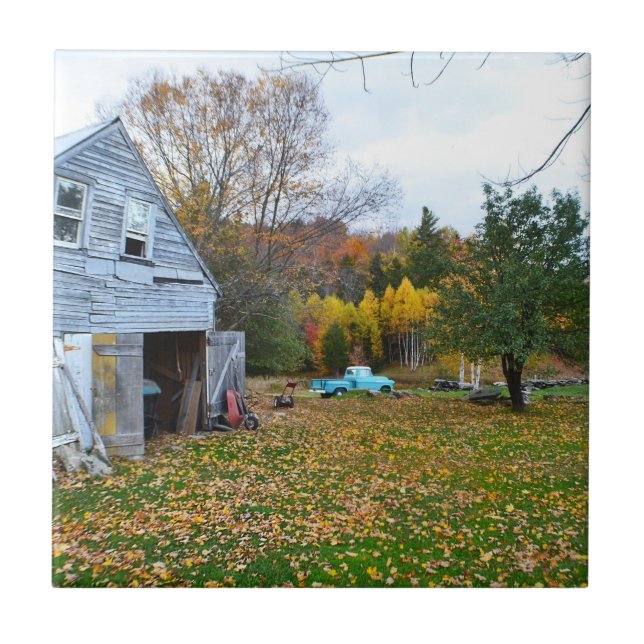 Vintage Vermont Scene Tile (Front)