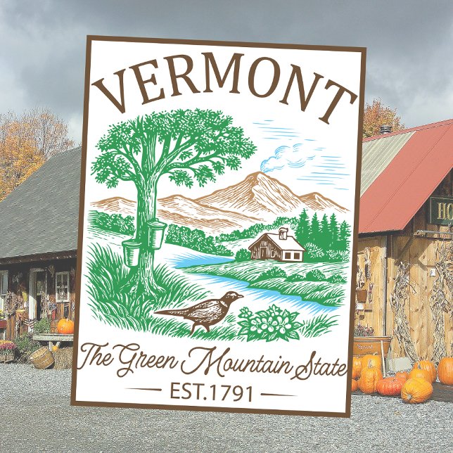 Vintage Vermont USA America Travel Art Keepsake Postcard (Creator Uploaded)