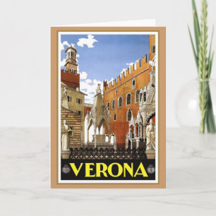 Vintage Verona Italy Card