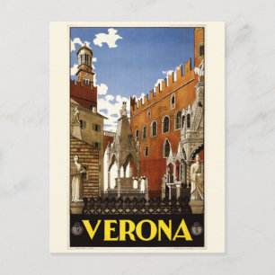 Vintage Verona Italy postcard