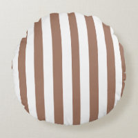 Vintage Vertical Stripes Mocha Mousse White
