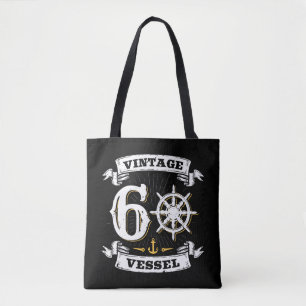Vintage Vessel 60th Birthday Sailing Nautical  Tote Bag
