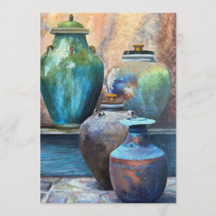 Vintage Vessels Acrylic Art Caroline Holiday Card