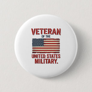 Vintage Veteran USA Flag Military Vector Design_1 6 Cm Round Badge