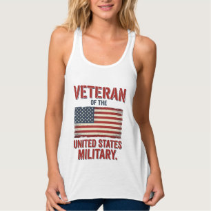 Vintage Veteran USA Flag Military Vector Design_1 Singlet