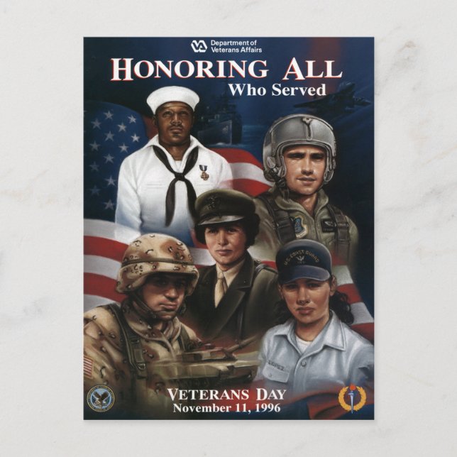 Vintage Veterans day, 1996 - Postcard (Front)