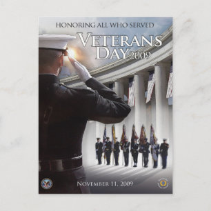 Vintage Veterans day, 2009 - Postcard