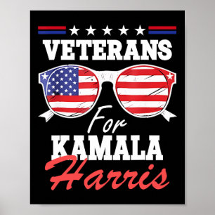 Vintage Veterans For Kamala-harris 2024  Poster