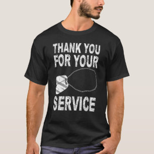 Vintage Veterans Thank You For Your Service Awes T-Shirt