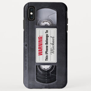 Vintage VHS Cassette Tape Personalised Name Text Case-Mate iPhone Case