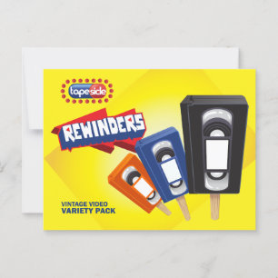 Vintage VHS Ice Pop Parody Postcard